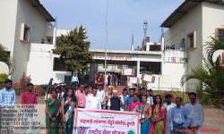 NSS department organized Granth Dindi at Hupari under the Vachan Jagruti Abhiyan by Government of Maharashra