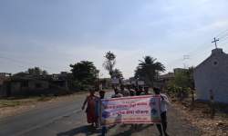 Swachh Bharat Rally at Rangoli during NSS Camp by Volunteers