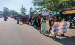 Awareness Rally by NSS Volunteers on Beti bachao at Hupari